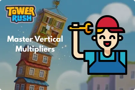 Vertical Building Mechanics in Tower Rush Game
