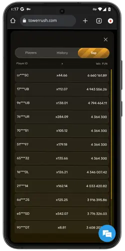 Tower Rush List Of Top Players